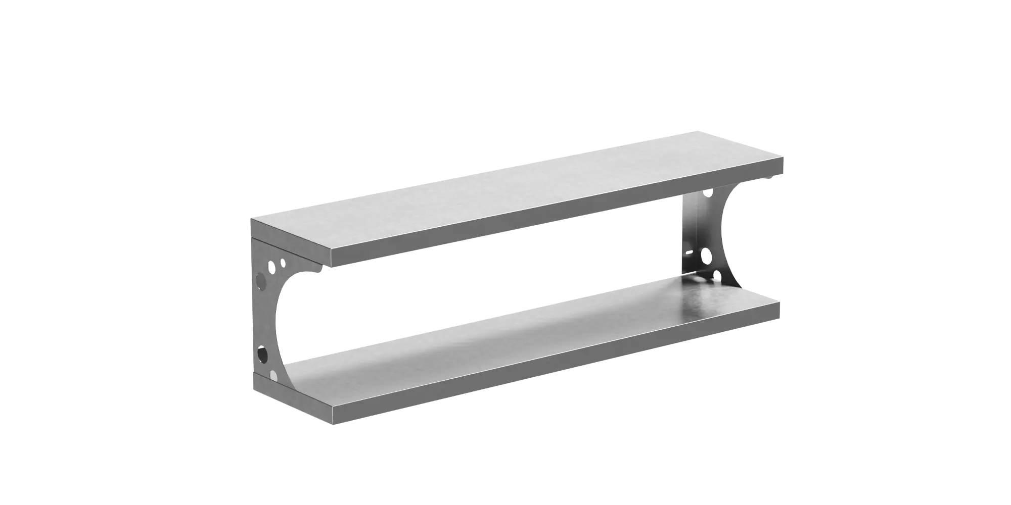 Duvar Rafı İki Katlı (Wall Shelf Double) 1400x300x300